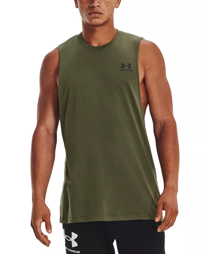 

Мужская футболка Sportstyle с вырезом на груди Under Armour, зеленый