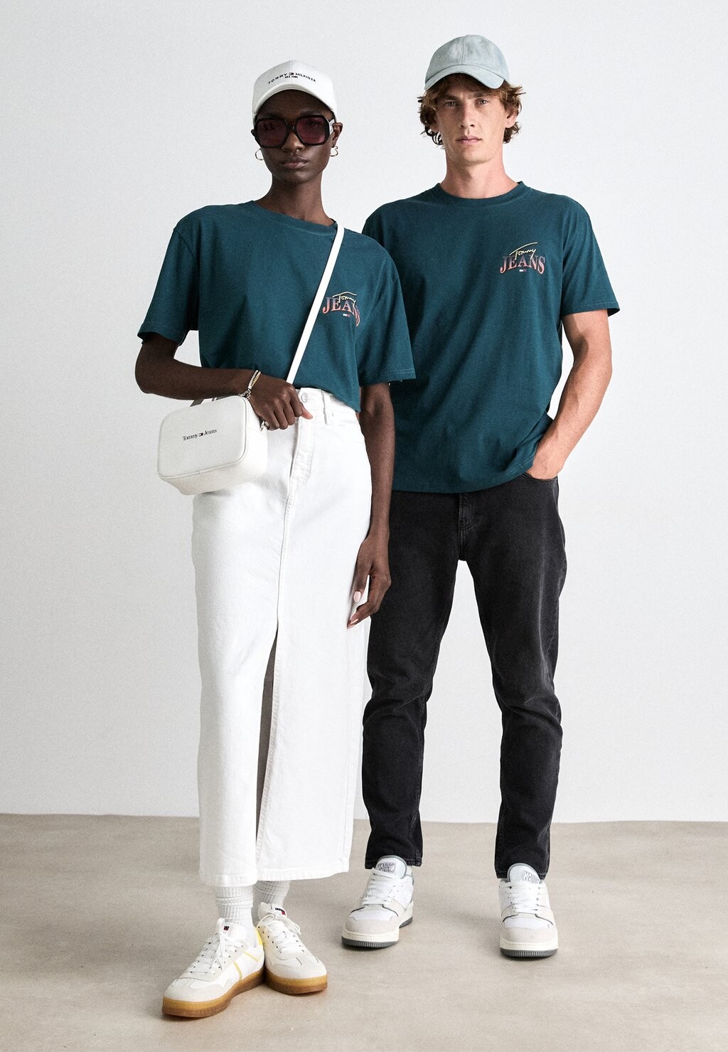

Футболка с принтом DIAMOND TWIST TEE UNISEX Tommy Jeans, бирюзовый