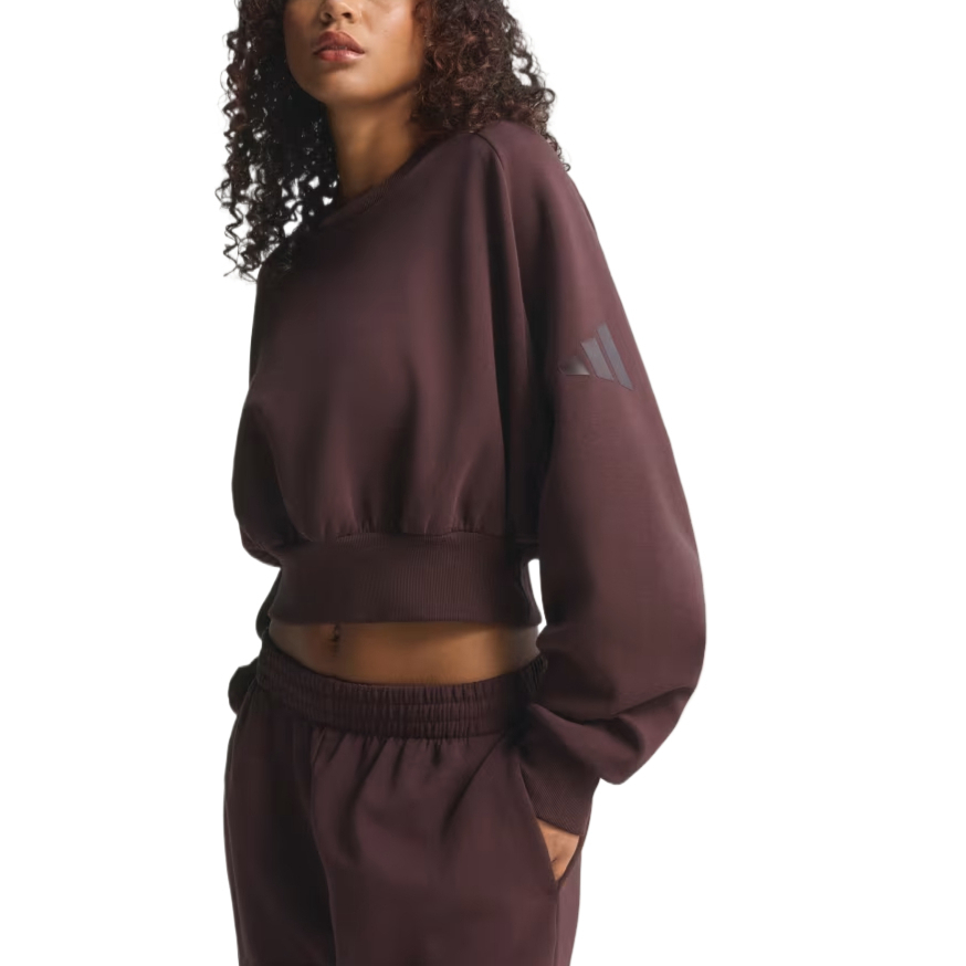 Свободная доставка с AdiClub Soft Lux Loose Sweatshirt Adidas, коричневый — фото 3