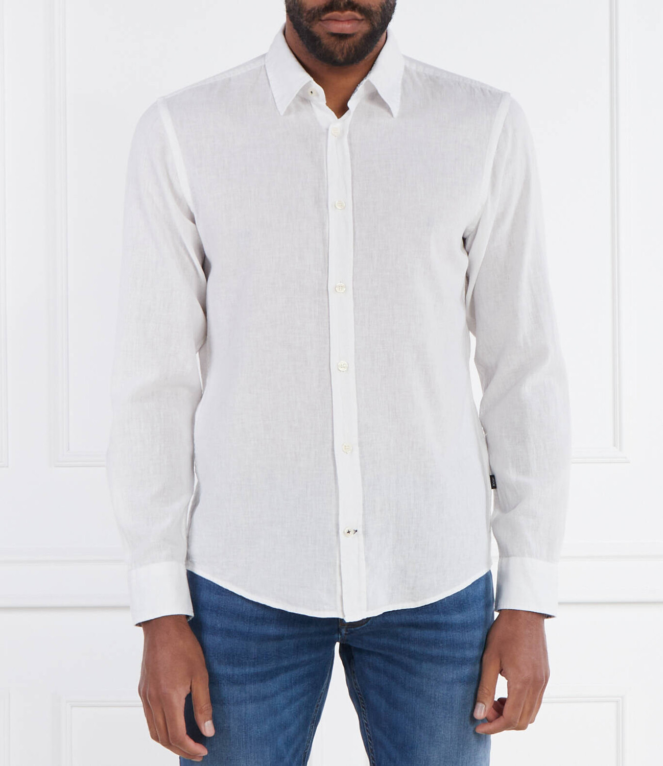 

Льняная рубашка Joop! Jeans Hanson2K-W Regular Fit, белый