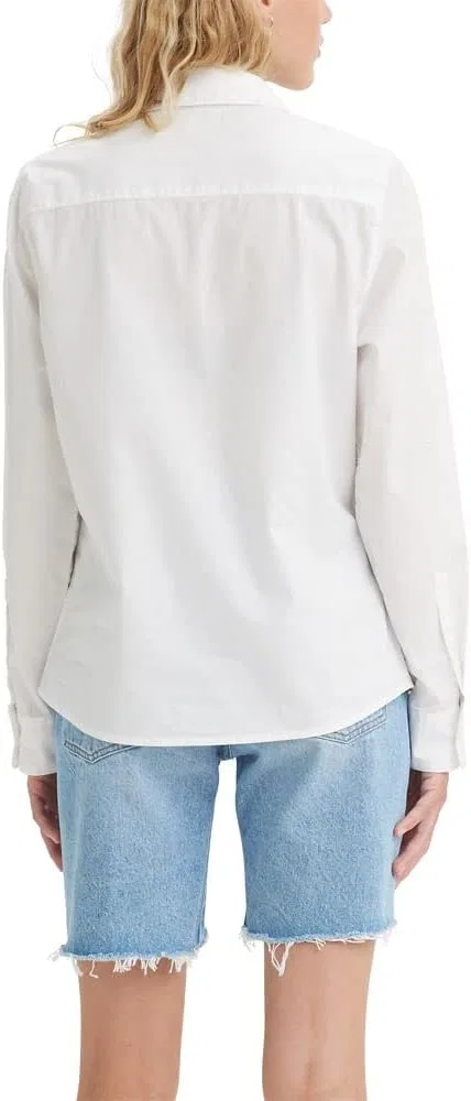 Блуза женская, зауженная, Hem Blouse, Levi's, ярко-белый — фото 2