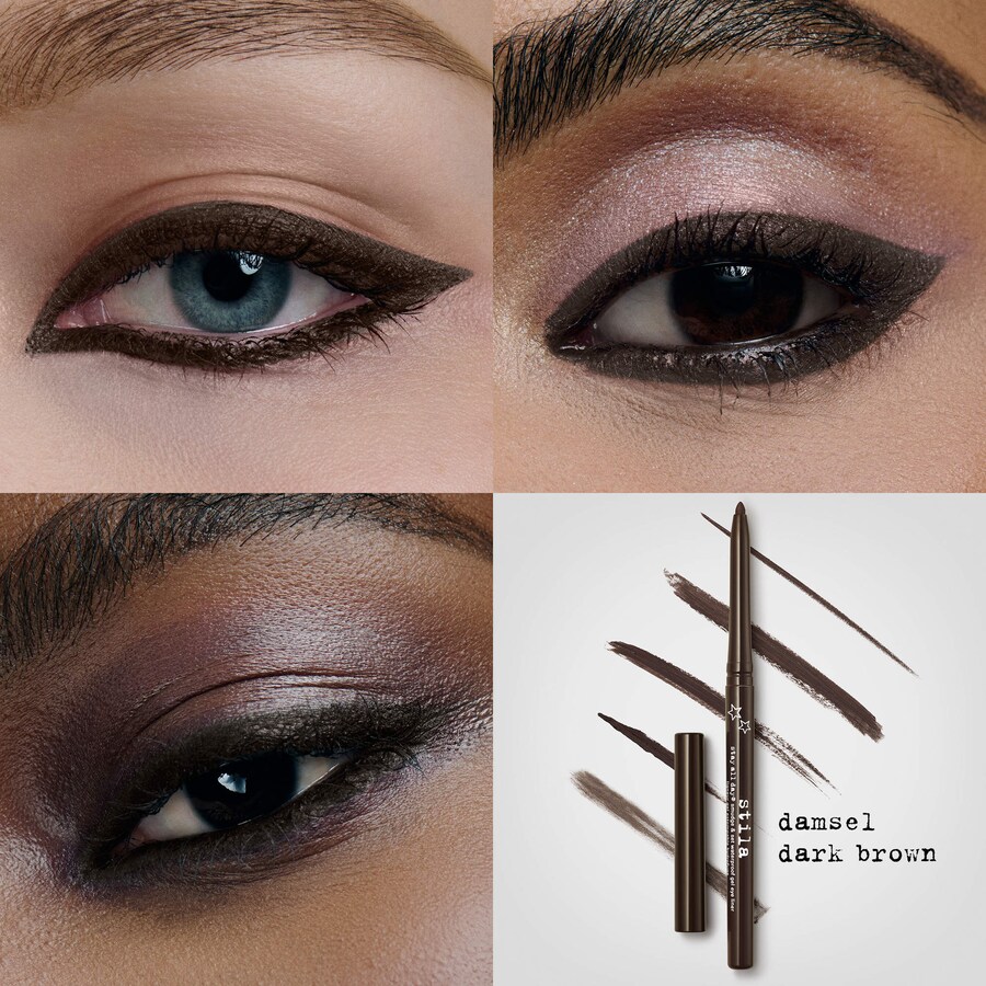 Водостойкая гелевая подводка для глаз Stay All Day Smudge & Set stila, 0.012 oz /0.35 g, Damsel Dark Brown — фото 4