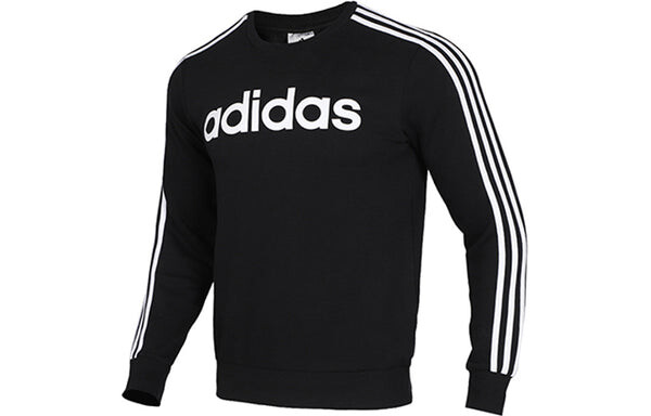 Толстовка e 3s crew fl round-neck sweater men black/white Adidas, черный — фото 2