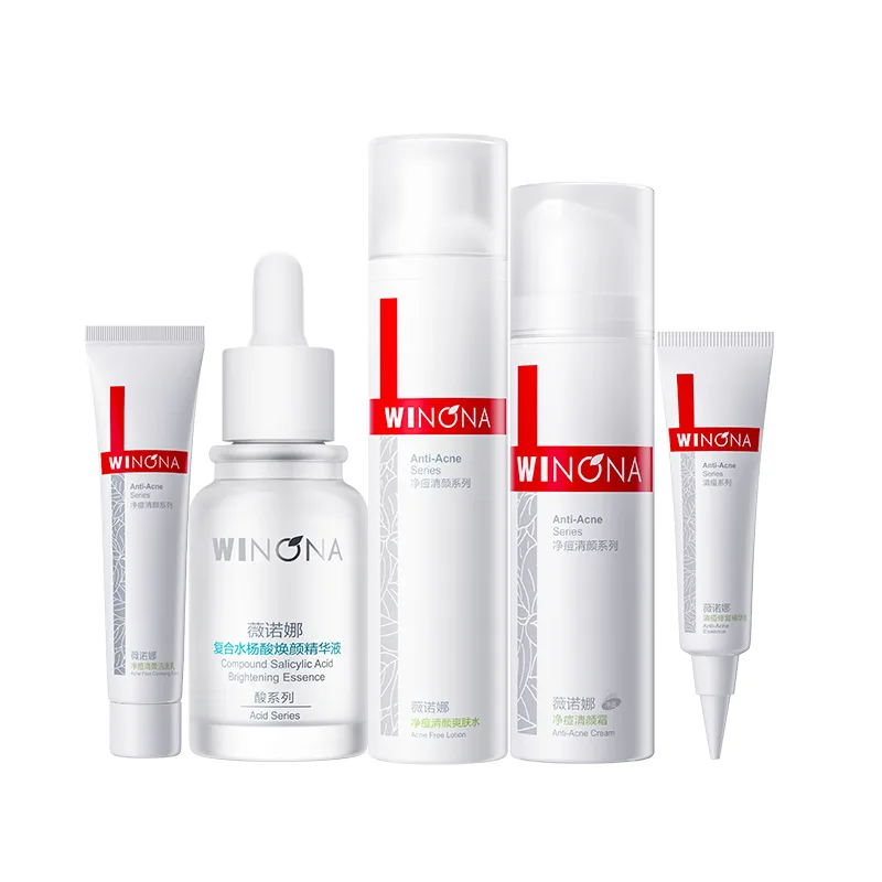 Winona Мужской набор для увлажнения и очищения кожи от акне, [5 Pcs at Hand]Acne-Fighting Serums 5 Pcs Set