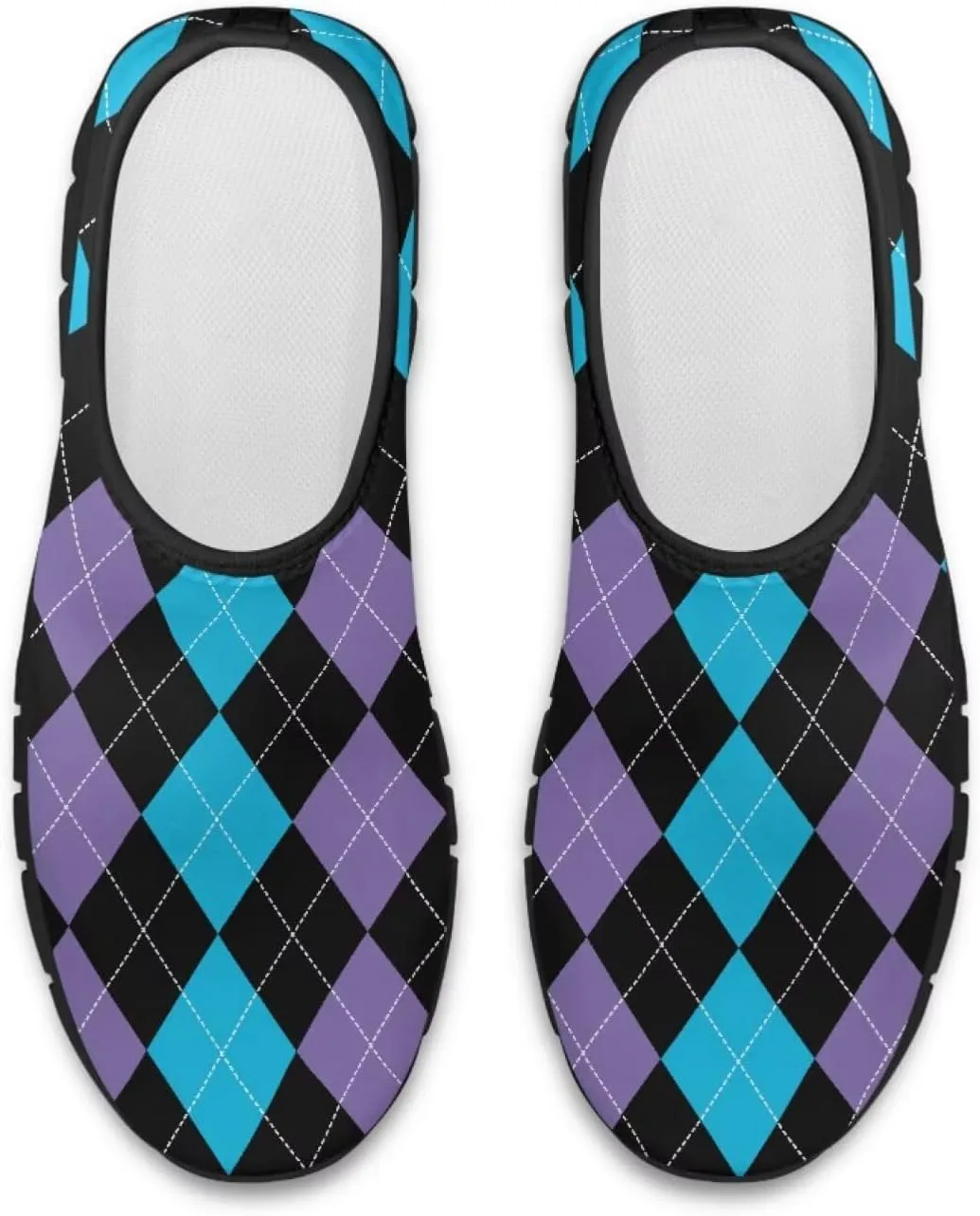 Женские кроссовки Howilath Slip on, дышащие повседневные лоферы для бега, удобная обувь без шнурков с противоскользящей подошвой, черный — фото 3