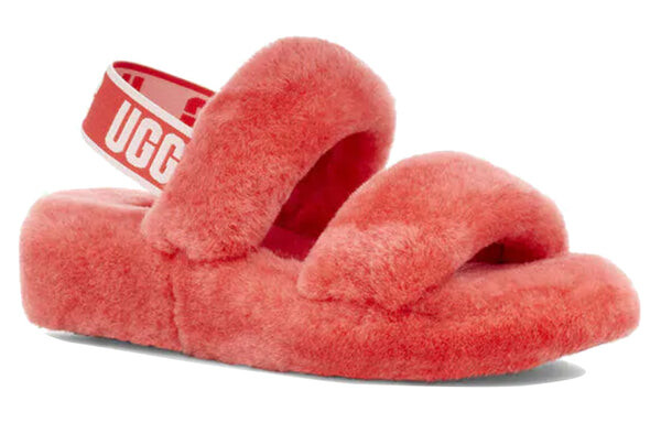 Модные сандалии, о да, толстая подошва, красные сандалии Ugg, красный — фото 4