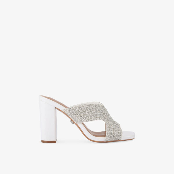 Босоножки Carvela Папарацци на каблуке с жемчужным декором из искусственной кожи, белый