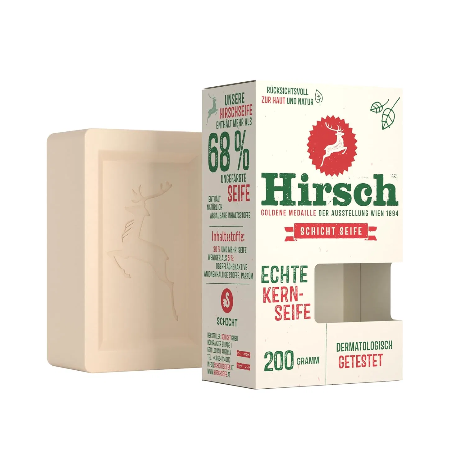 Традиционное мыло Hirsch Core Soap, 200 г Hirsch — фото 3
