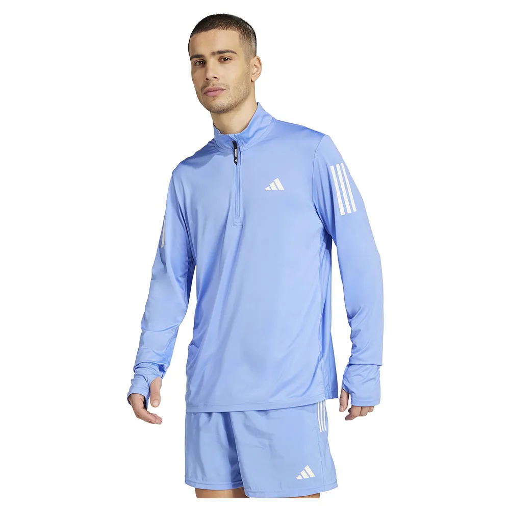 

Толстовка спортивная adidas Own The Run half zip, синий