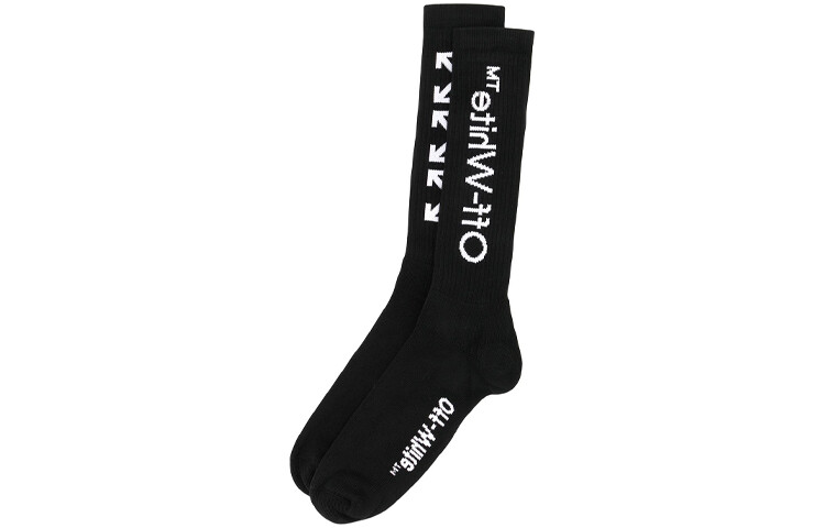 

Носки унисекс Off-White до середины икры, черный
