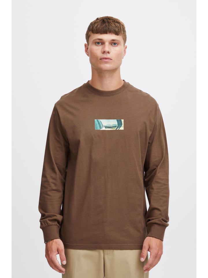 

Рубашка с длинным рукавом !SOLID, коричневый