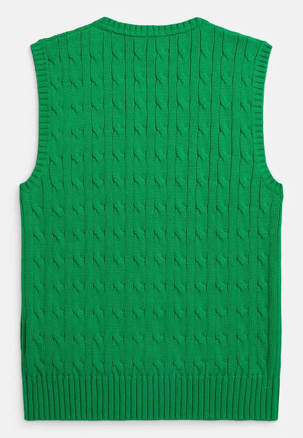 Хлопковый жилет крупной вязки 714y джемпер Polo Ralph Lauren, Cruise Green — фото 2