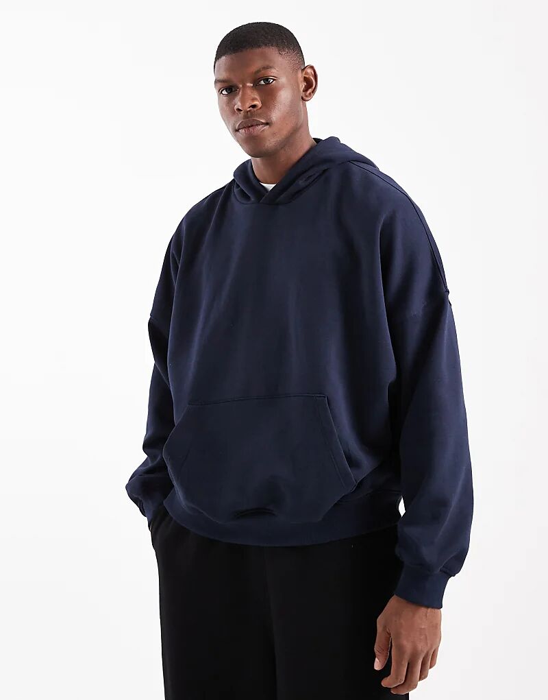 

Толстовка оверсайз ASOS DESIGN Essentials темно-синего цвета