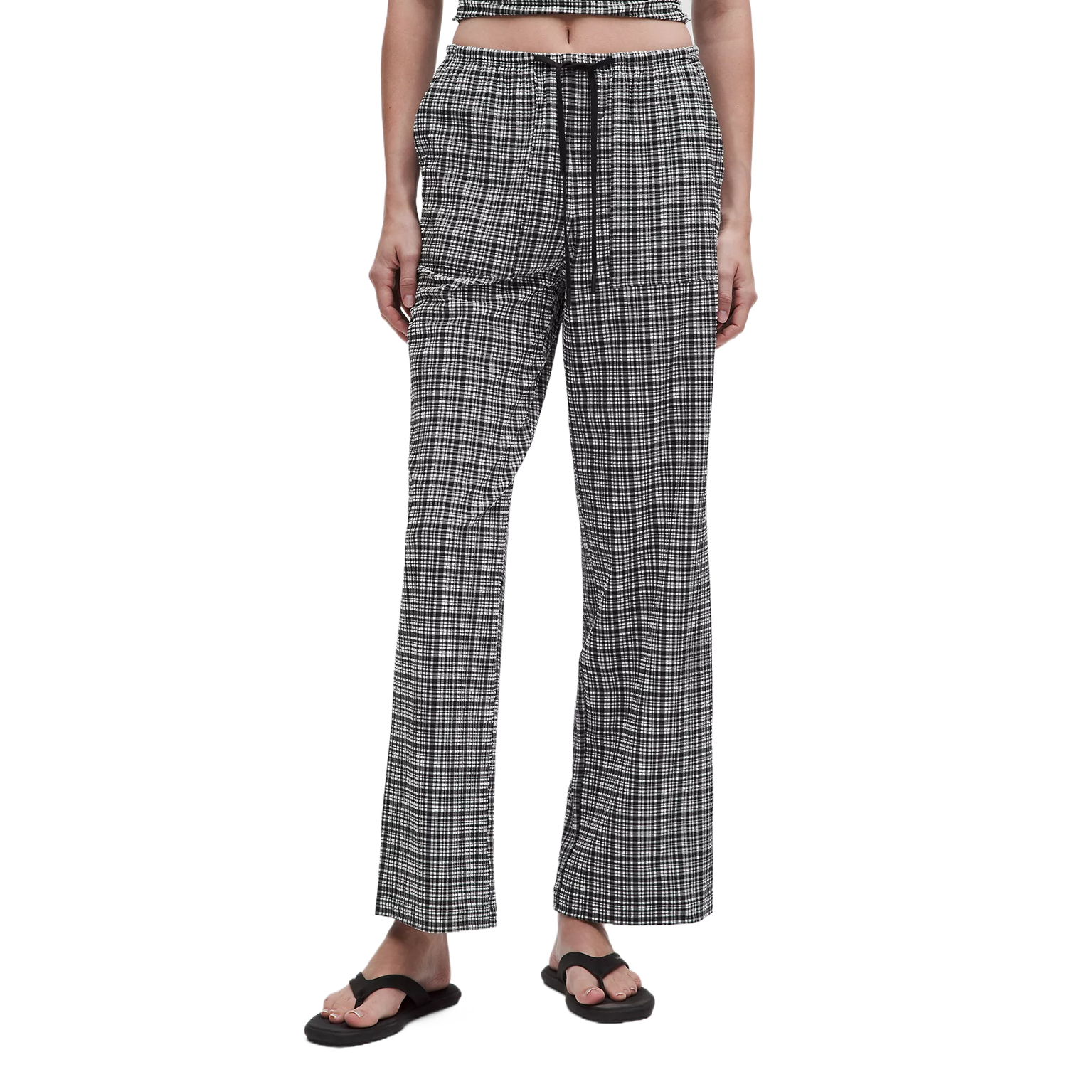 

Lululemon Женские повседневные брюки Blister в клетку бело-черные