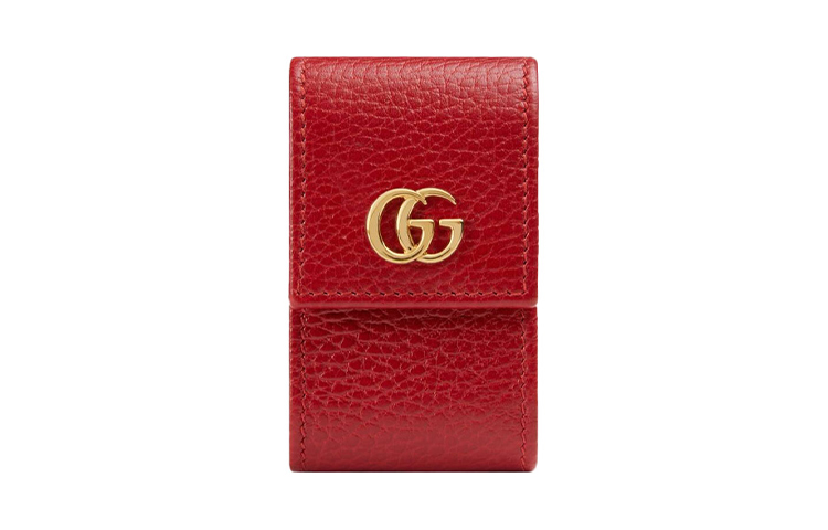 

Кожаный брелок-кошелёк Marmont для ключей женский красный GUCCI