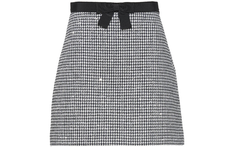 

Повседневная юбка женская черная Miu Miu