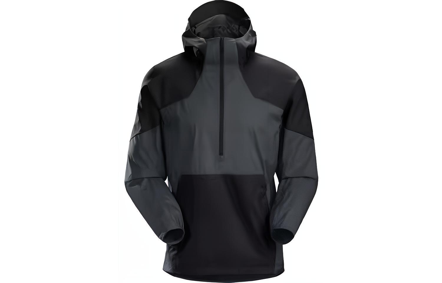 

Arcteryx Куртка ветрозащитная мужская унисекс серая желтая, Black Gray
