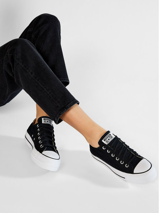 Тканевые кроссовки Chuck Taylor All Star Lift Ox 560250C Converse, черный — фото 2