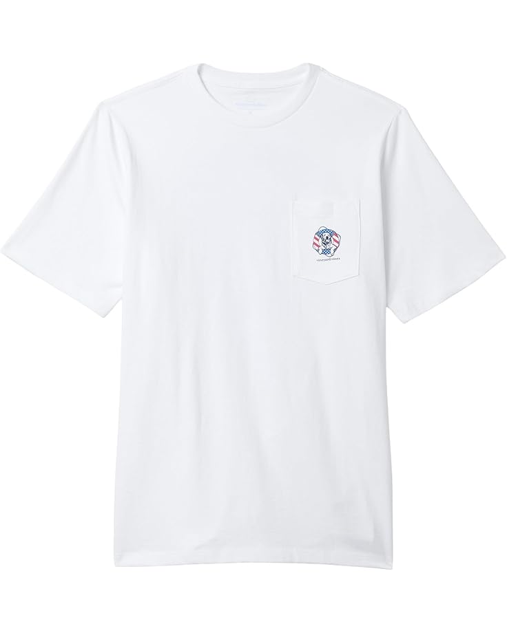 

Футболка Vineyard Vines Kids USA Dog Life Short Sleeve Tee, цвет White Cap