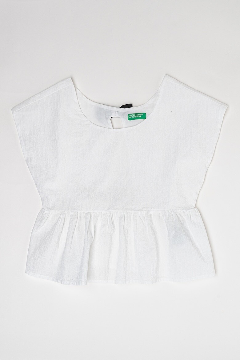 

Блуза с баской по краю United Colors Of Benetton, белый