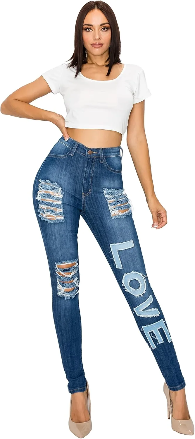 

Джинсы Aphrodite High Waisted для женщин, скинни, с высокой посадкой AP Blue