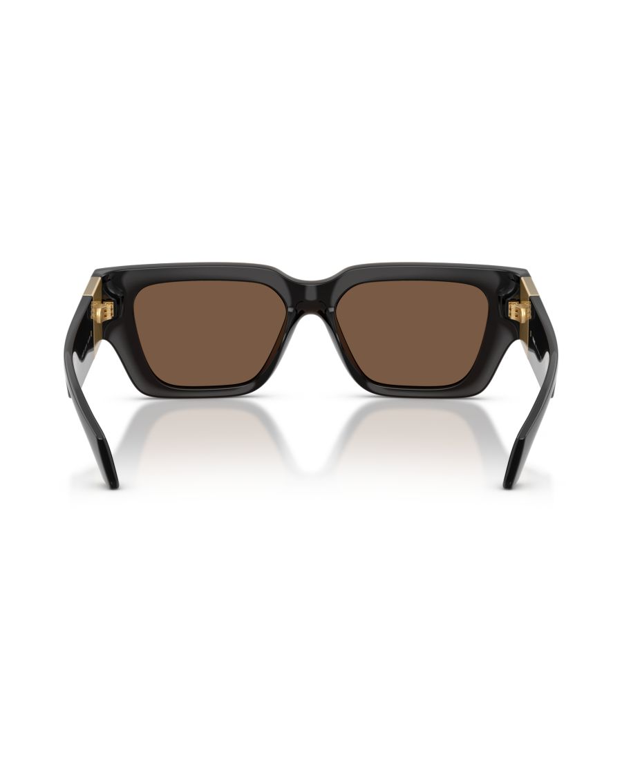 Женские квадратные солнцезащитные очки, VE4497U Versace, Transparent Brown — фото 4