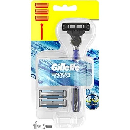 

Стартовая ручка Mach3 + лезвия для мужчин, Gillette