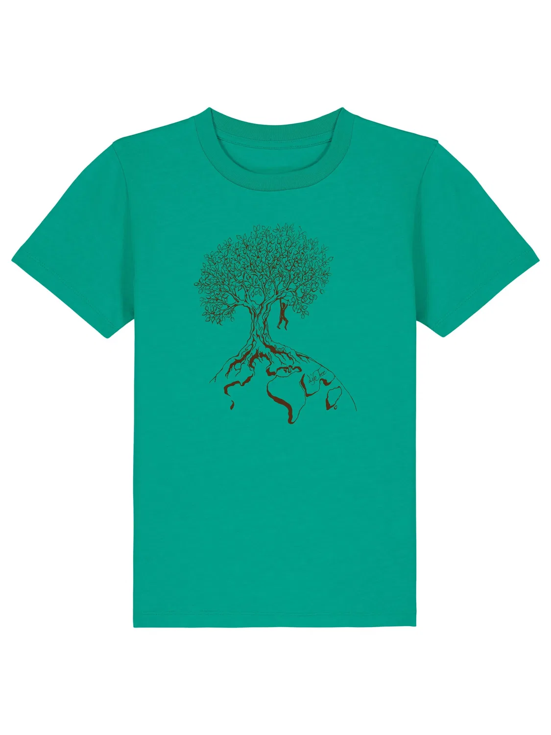 Футболка 'Organic Fairwear Футболка Kids Unisex Hanging On' Life-Tree, Green