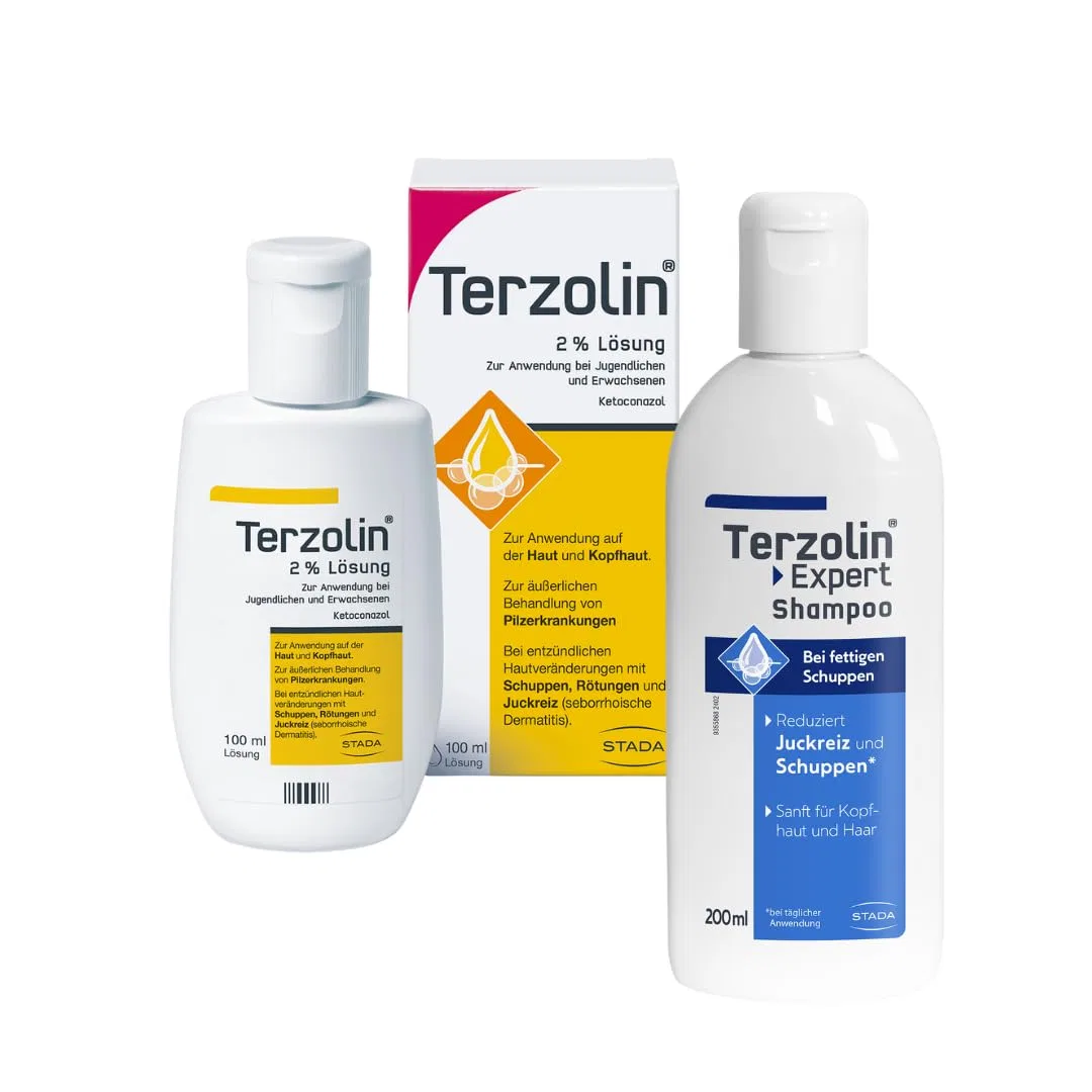 Набор Terzolin: лосьон 2% 100 мл и шампунь Expert для жирной кожи головы 200 мл Terzolin