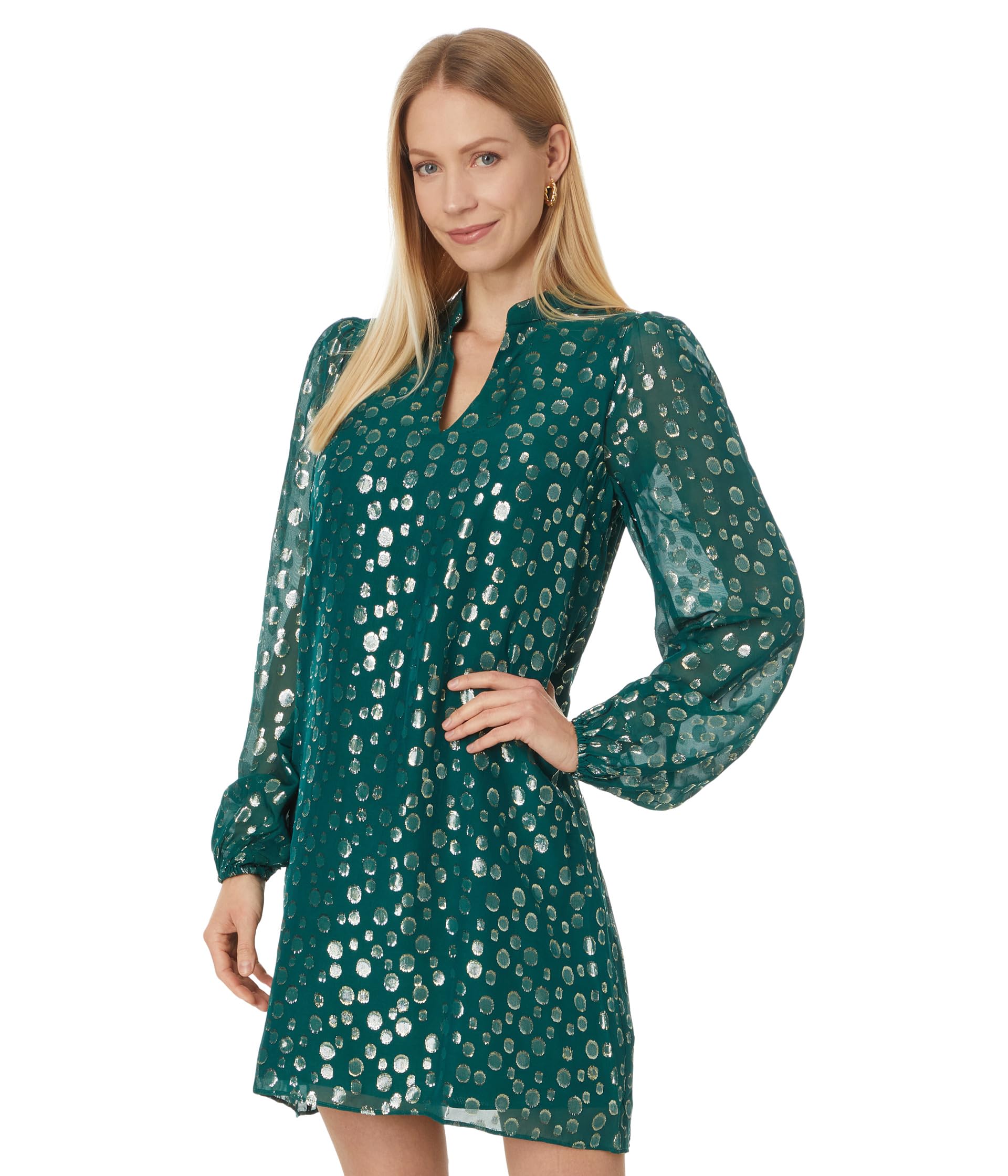

Платье Lilly Pulitzer Lauralyn Silk Dress, Villa Green Silk Bubbly Clip