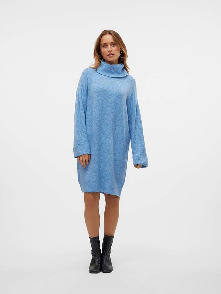 

Платье до колена Vero Moda Strickkleid, светло-синий
