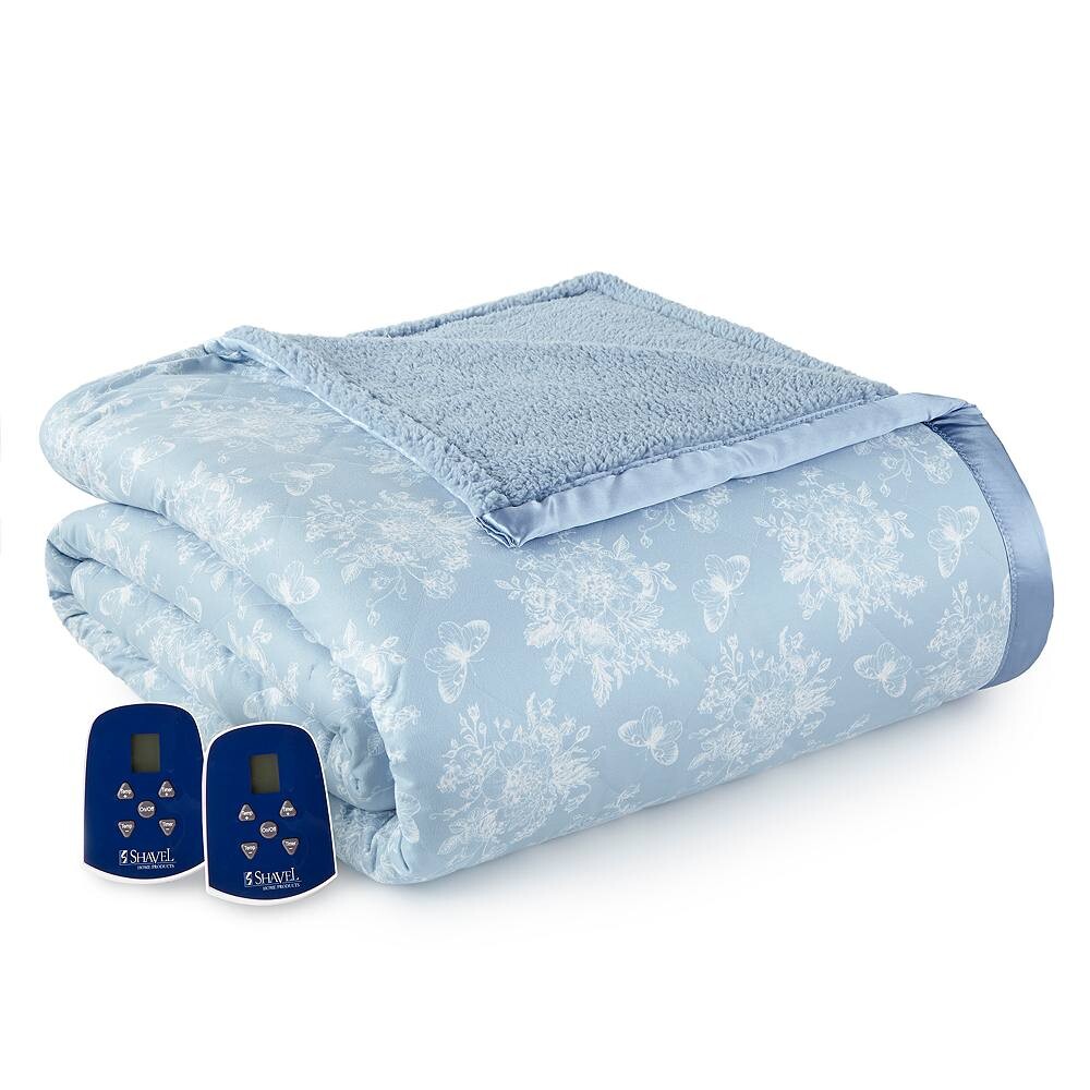 

Одеяло с подогревом из Micro Flannel и Sherpa, цвет Toile Wedgewood