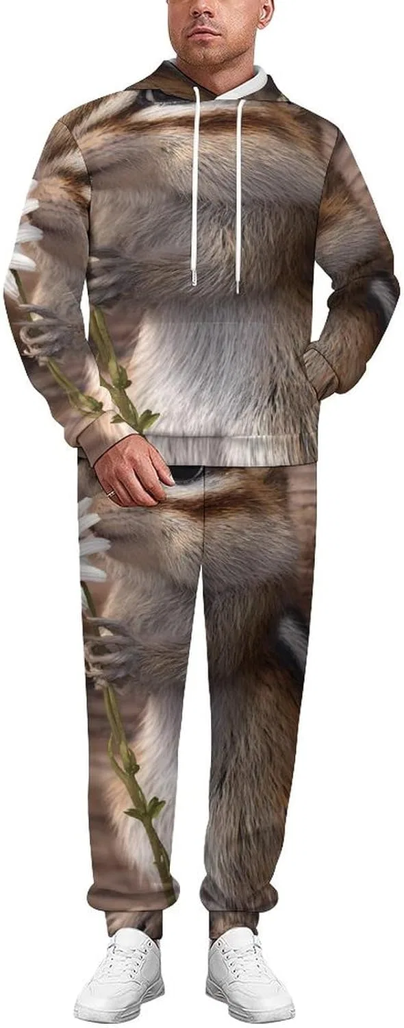 Женский спортивный костюм Chipmunk Holding Daisy Flower, 2 предмета, Style