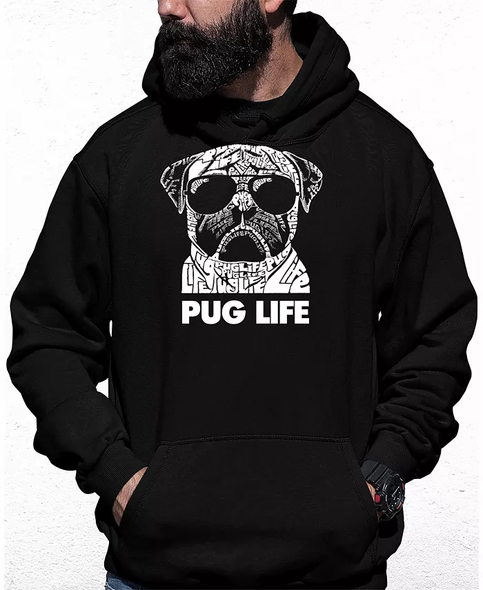 

Мужская толстовка с капюшоном Pug Life и принтом LA Pop Art, черный