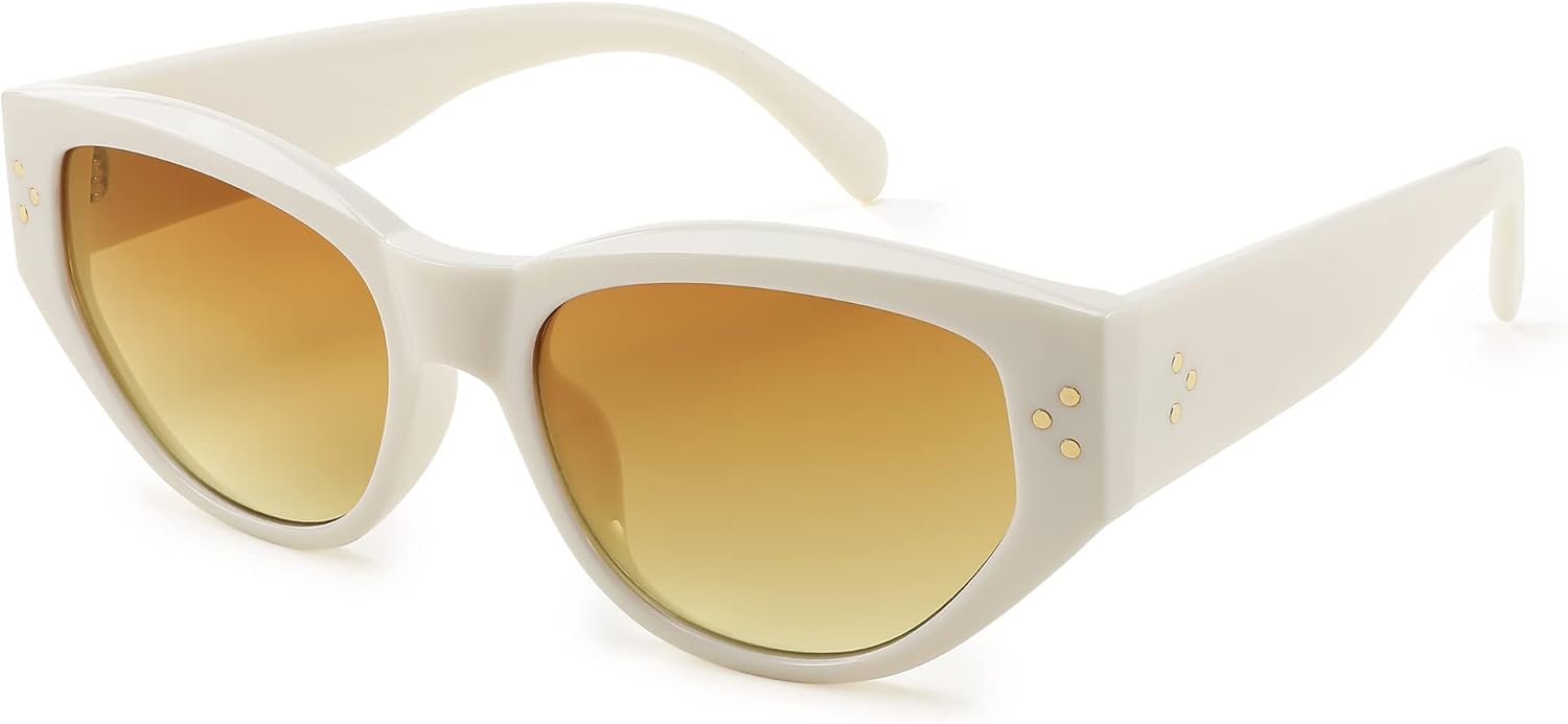 

Женские солнцезащитные очки FEISEDY, ретро-очки «кошачий глаз», модные винтажные, милые, стильные солнцезащитные очки с защитой от УФ-излучения UV400, модель B2365, 002 Off White | Gradient Tea Lens