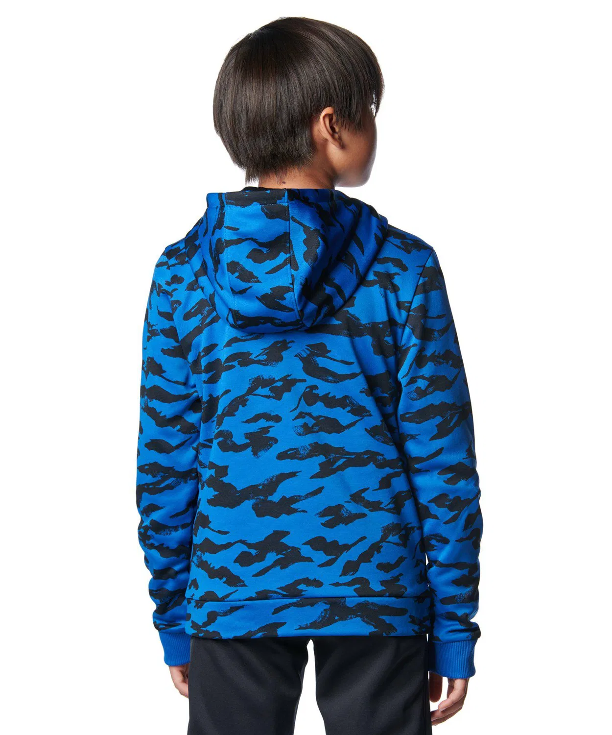 Толстовка флисовая Under Armour Armour Fleece с принтом и большим логотипом, детская, синяя — фото 2