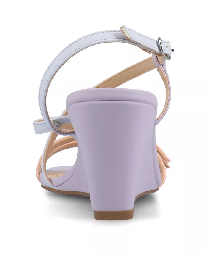 Женские босоножки Clinne на платформе с ремешками Journee Collection, мультиколор — фото 3