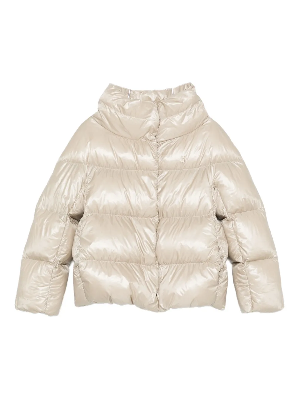 

Стеганая куртка с воротником-воронкой Herno Kids, нейтральный