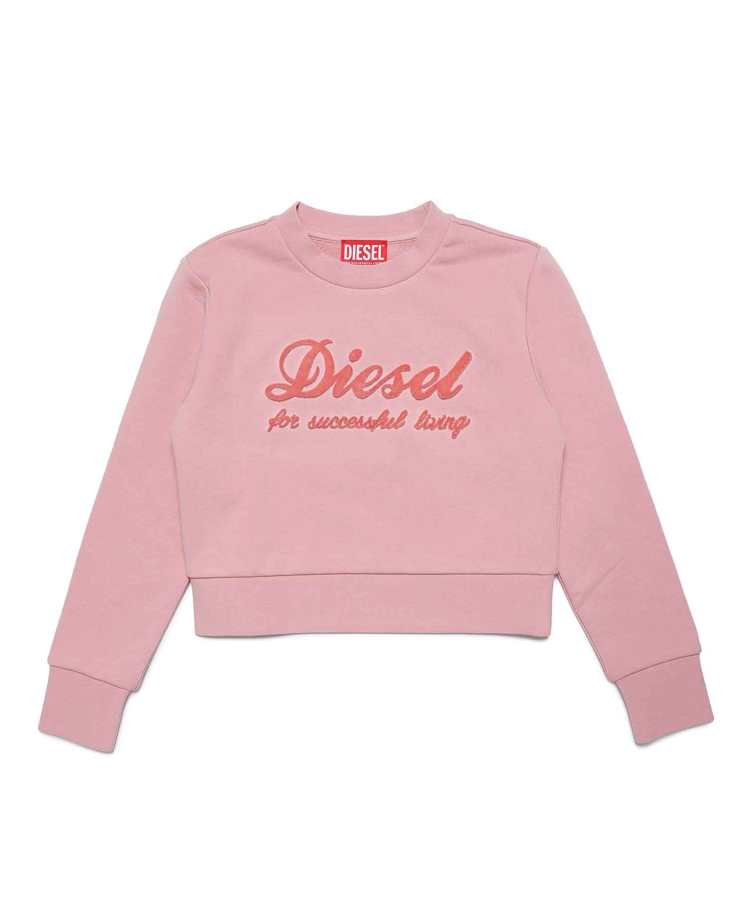 Детская толстовка с логотипом бренда DIESEL, Light pink