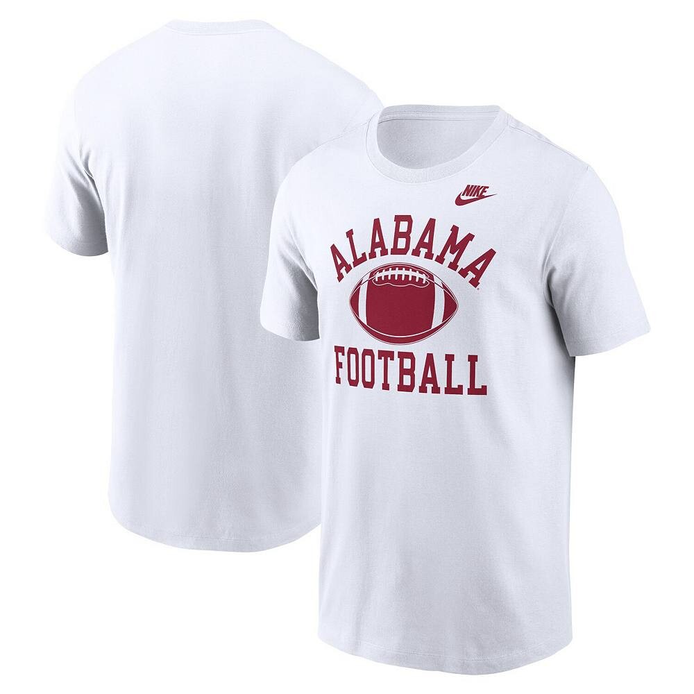 Мужская белая футболка Nike Alabama Crimson Tide Legacy Football Icon, цвет Ala White — фото 2