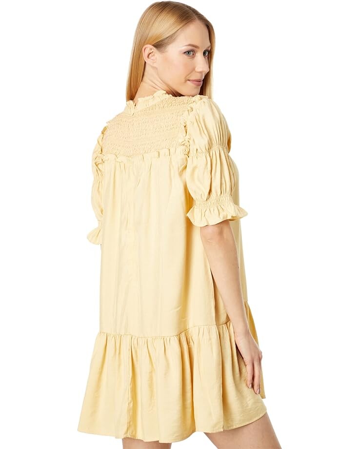 

Платье MOON RIVER Smocked High Neck Short Dress, желтый