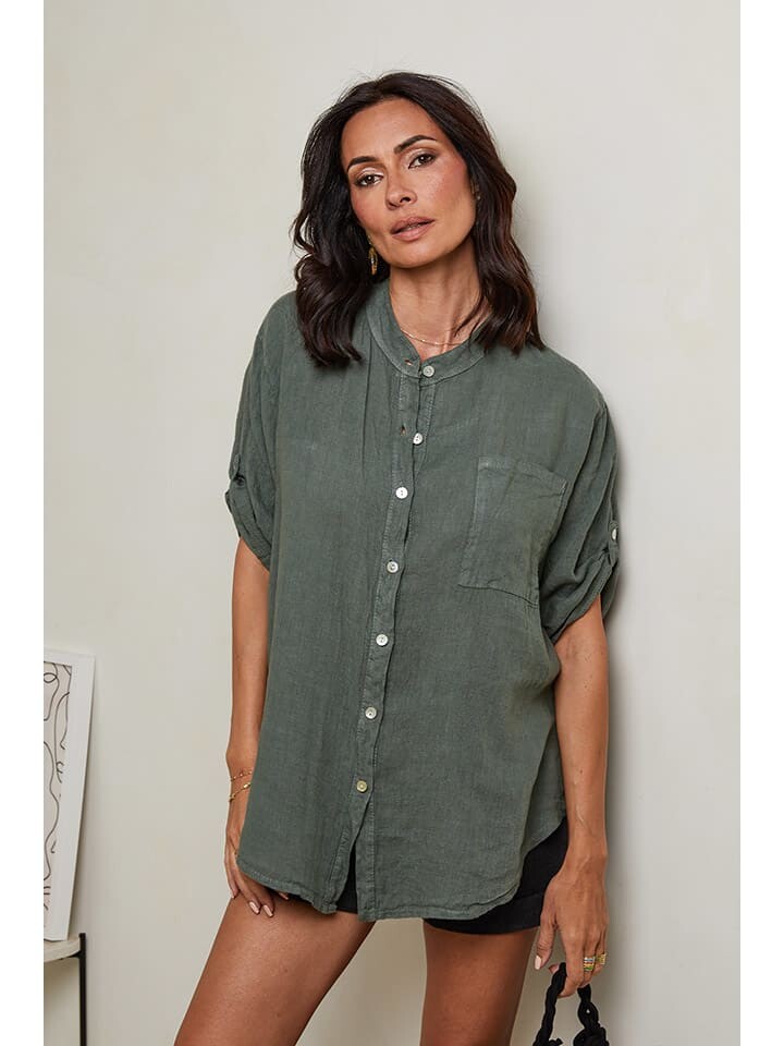 

Блуза Le Monde du Lin, хаки