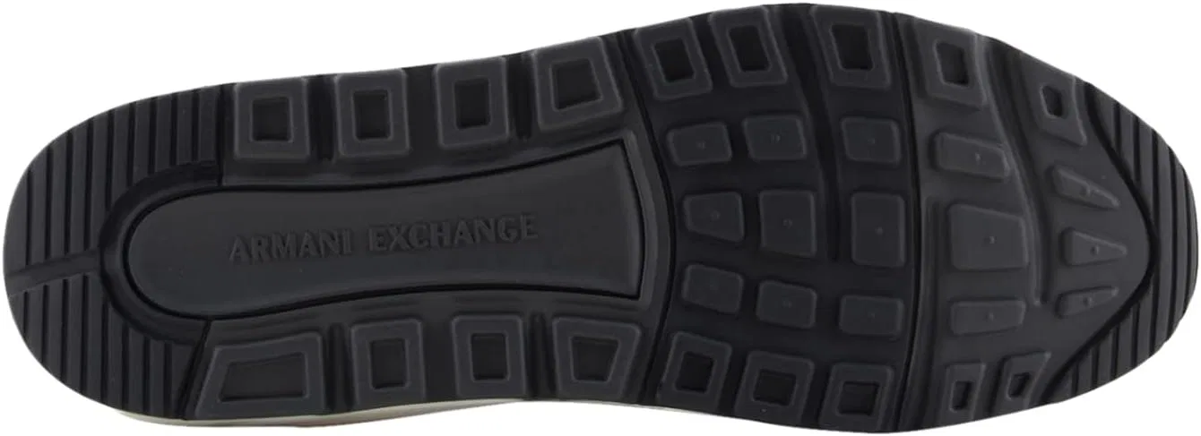 Мужские кроссовки Armani Exchange из микрозамши разных оттенков, Black Peat — фото 3