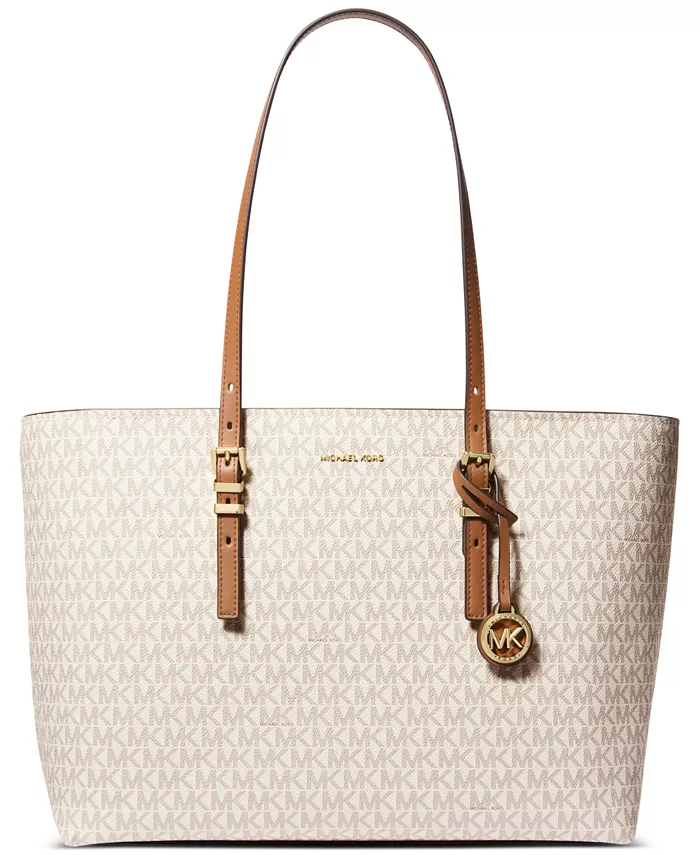 

Сумка-тоут Quinn Extra Large Logo East West Michael Kors, белый