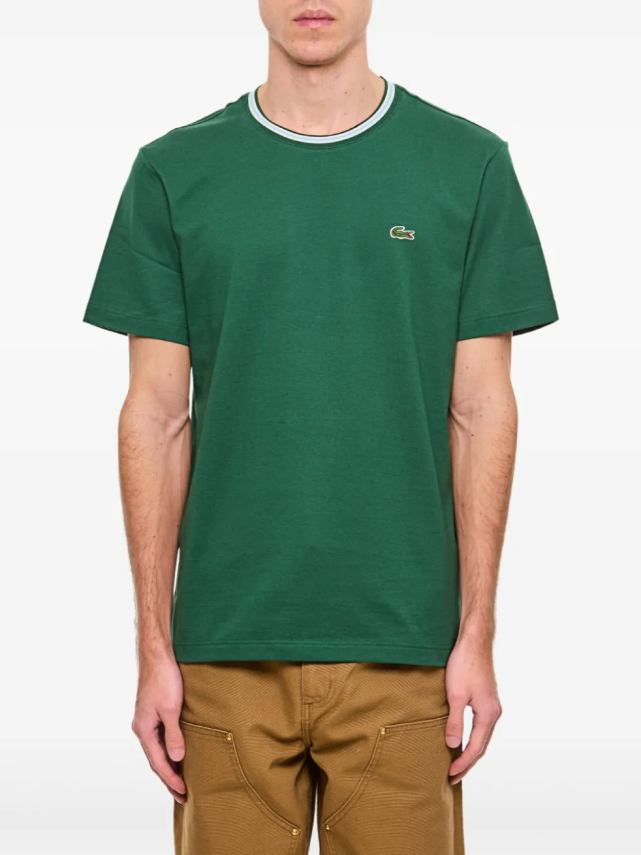 

Lacoste logo-embroidered Футболка, зеленый