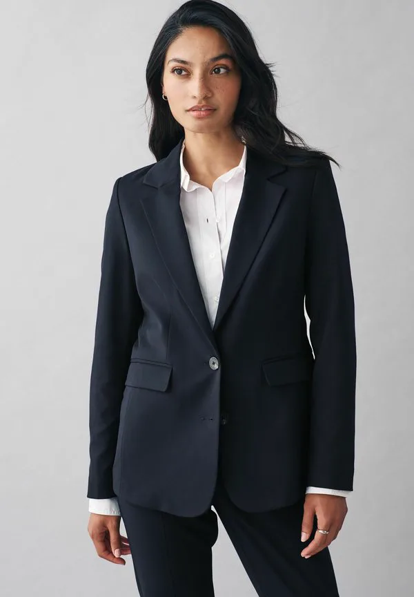 Обычный плотный пиджак классического кроя Next, Navy Blue