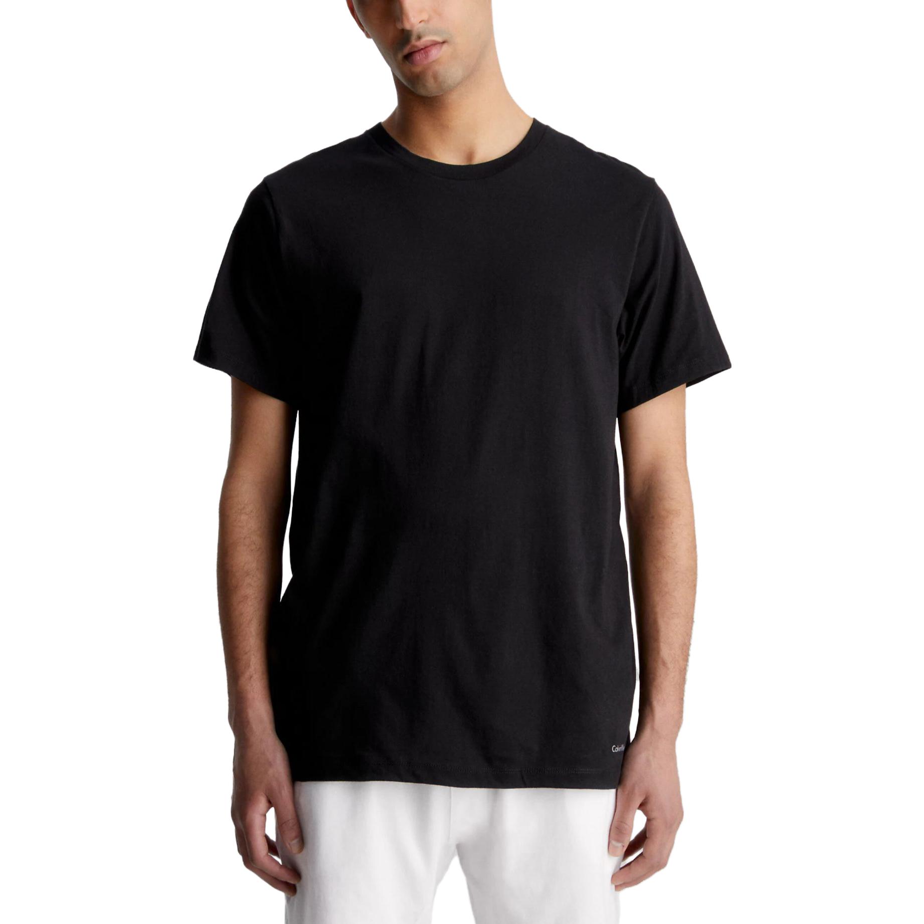 Комплект футболок Calvin Klein Cotton Classics 3 шт., черный/белый/серый — фото 2