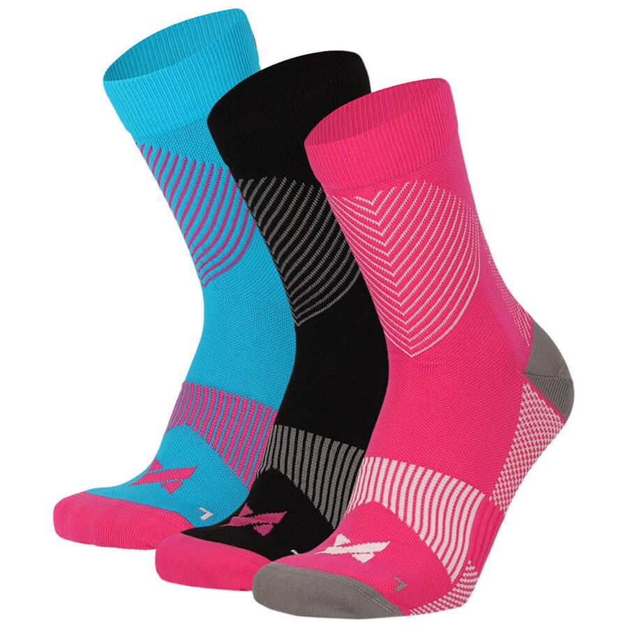 

XTREME SOCKSWEAR Компрессионные носки Xtreme Quarter, 3 пары, разноцветные, розовые