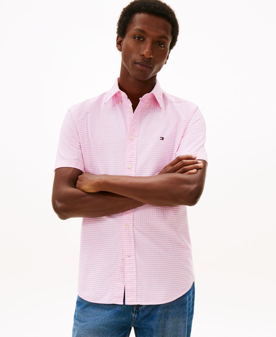 

Мужская рубашка в клетку Оксфорд в стиле наследие Tommy Hilfiger, Rose Petal / Check