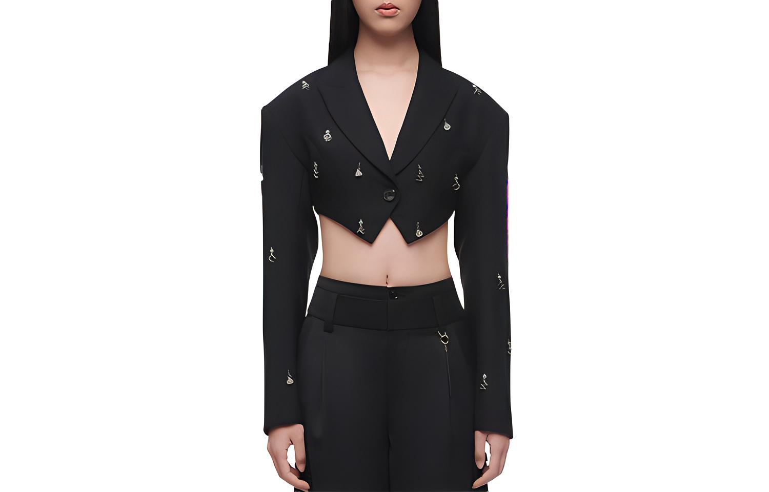 

Feng Chen Wang Женский деловой костюм черный, Black